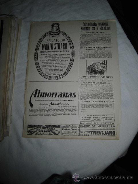 Collection Magazines and Newspapers: PUBLICIDAD VARIADA DEPILATORIO MARIA STUARD HOJA REVISTA NUEVO MUNDO  1922