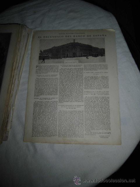 Collection Magazines and Newspapers: EL ESCANDALO DEL BANCO DE ESPA&Ntilde;APOR ALFREDO ALEIX HOJA REVISTA NUEVO MUNDO  1922