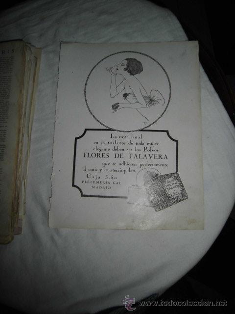 Collection Magazines and Newspapers: PUBLICIDAD POLVOS FLORES DE TALAVERA DE GAL HOJA REVISTA NUEVO MUNDO 1922