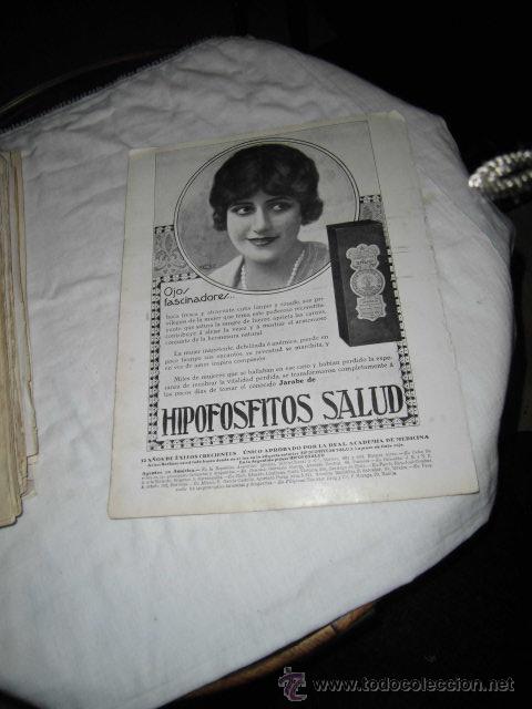 Collection Magazines and Newspapers: PUBLICIDAD HIPOFOSFITOS SALUD/AGUA DE COLONIA A&Ntilde;EJA DE GAL HOJA REVISTA NUEVO MUNDO  1922