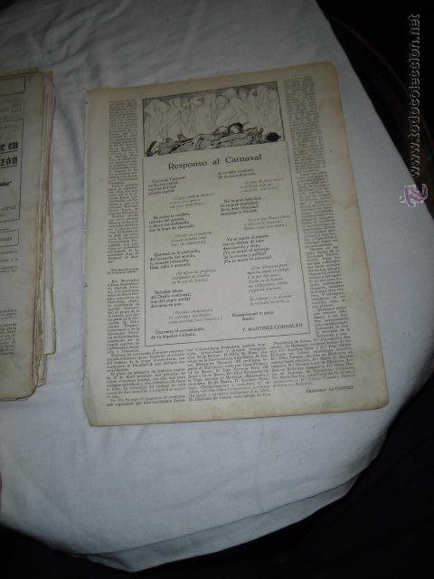 Coleccionismo de Revistas y Peri&oacute;dicos: RESPONSO AL CARNAVAL POR MARTINEZ-CORBALAN/LA SEMANA HUMORISTICA HOJA REVISTA NUEVO MUNDO 1922