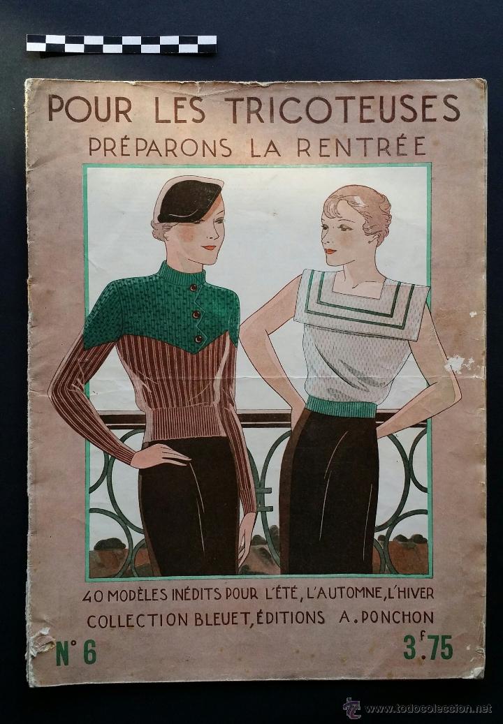 Coleccionismo de revistas y peri&oacute;dicos: Revista francesa para maquinas de tricotar n&ordm; 6 colecci&oacute;n Blevet, ediciones A.Poncho, Lyon.