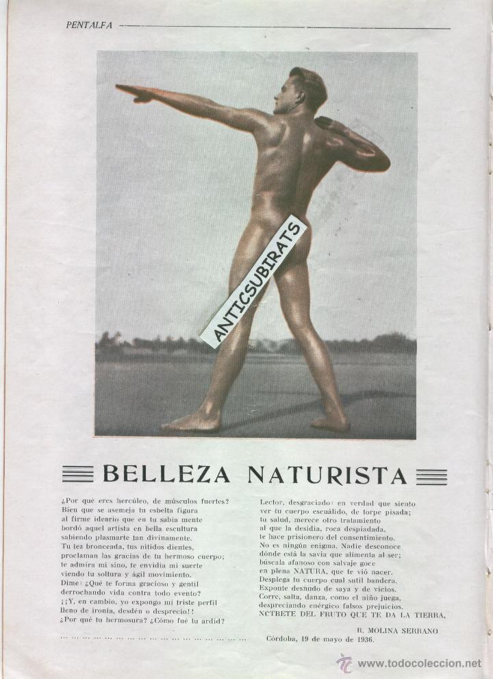 Collection Magazines and Newspapers: 1936 NATURISTAS NUDISTAS GRISO EN ISLETAS PALMA DE MALLORCA DE CORDOBA GALICIA LUGO GAVA ARGENTINA