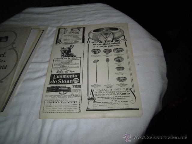 Coleccionismo de Revistas y Peri&oacute;dicos: PUBLICDAD EL SELLO DEL TRURT JOYERO/LIGA ALASKA/LA HIGIENICA/OVERACINA HOJA REVISTA NUEVO MUNDO 1922