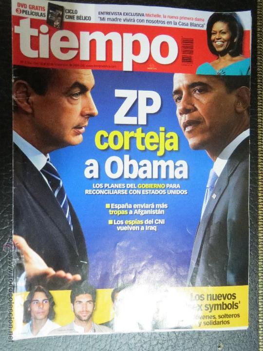 Collection Magazines and Newspapers: REVISTA TIEMPO,2008 N&ordm; 1386 ZP CORTEJA A OBAMA.