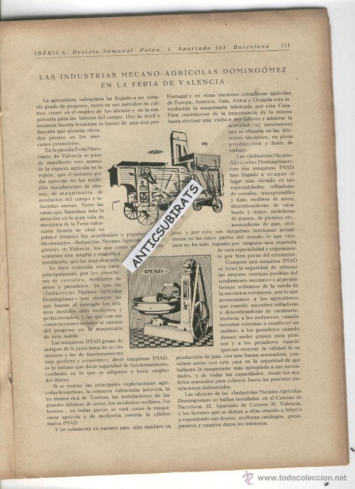 Coleccionismo de Revistas y Peri&oacute;dicos: REVISTA FERIA DE VALENCIA A&Ntilde;O 1926 INDUSTRIA MECANO AGRICOLA DOMINGOMEZ LA GOMA DE BORRAR PIRELLI