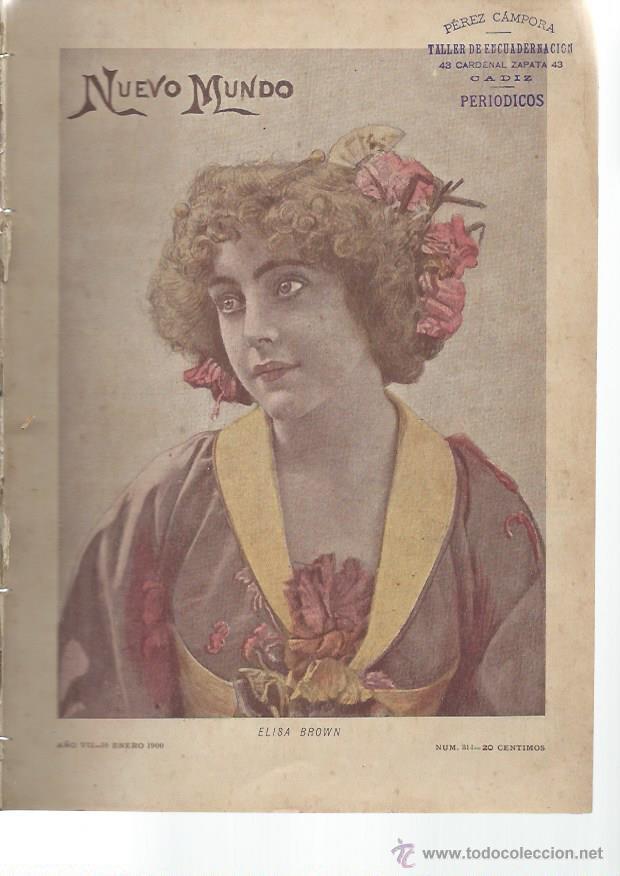 Coleccionismo de Revistas y Peri&oacute;dicos: PERI&Oacute;DICO ILUSTRADO NUEVO MUNDO A&Ntilde;O VII N&ordm; 314 ENERO 1900, ART&Iacute;CULOS CUENTOS INFORMACIONES, LEER