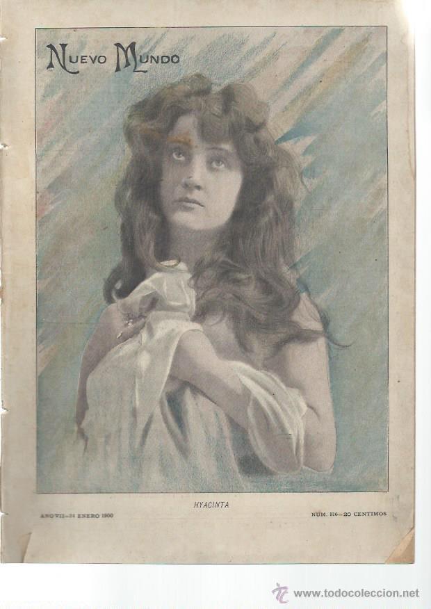 Coleccionismo de Revistas y Peri&oacute;dicos: PERI&Oacute;DICO ILUSTRADO NUEVO MUNDO A&Ntilde;O VII N&ordm; 316 ENERO 1900, ART&Iacute;CULOS CUENTOS INFORMACIONES, LEER