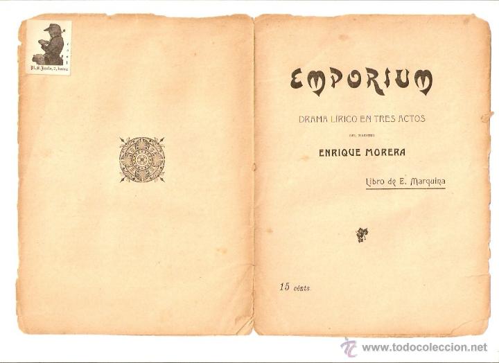 Collection Magazines and Newspapers: MUSICA TEATRO ARGUMENTO DRAMA LIRICO EMPORIUM ENRIQUE MORERA