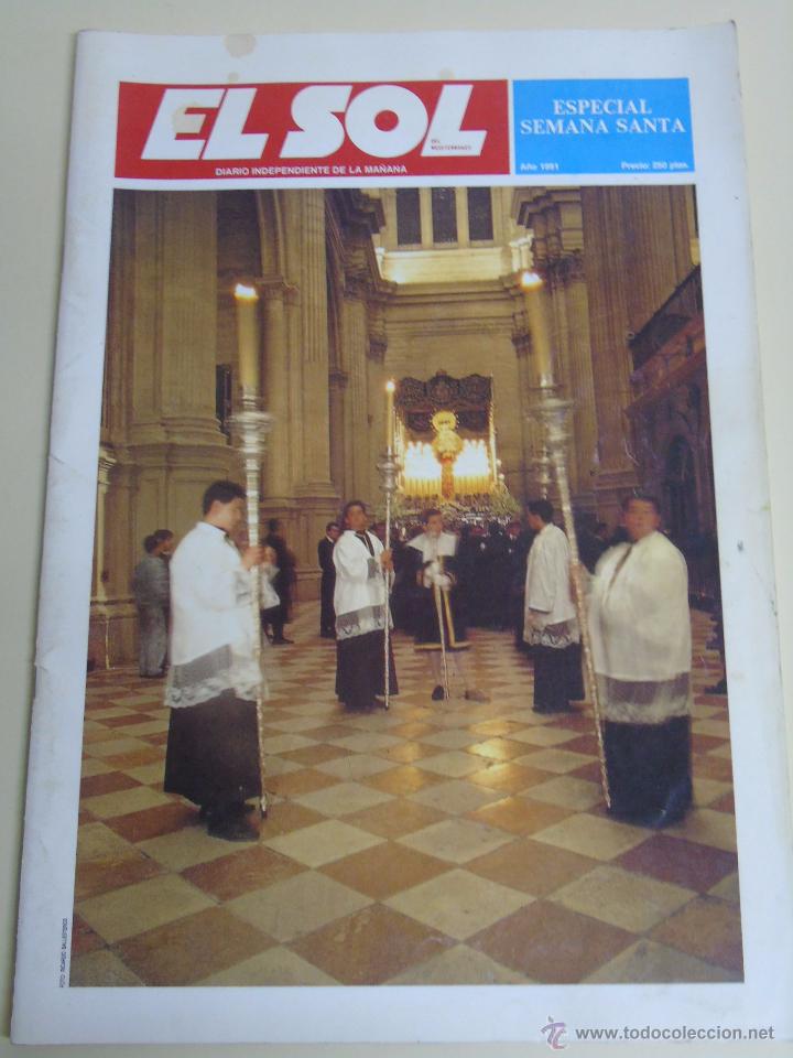 Coleccionismo de Revistas y Peri&oacute;dicos: REVISTA ESPECIAL INFORMATIVO DE LA SEMANA SANTA DE M&Aacute;LAGA 1991. DIARIO EL SOL