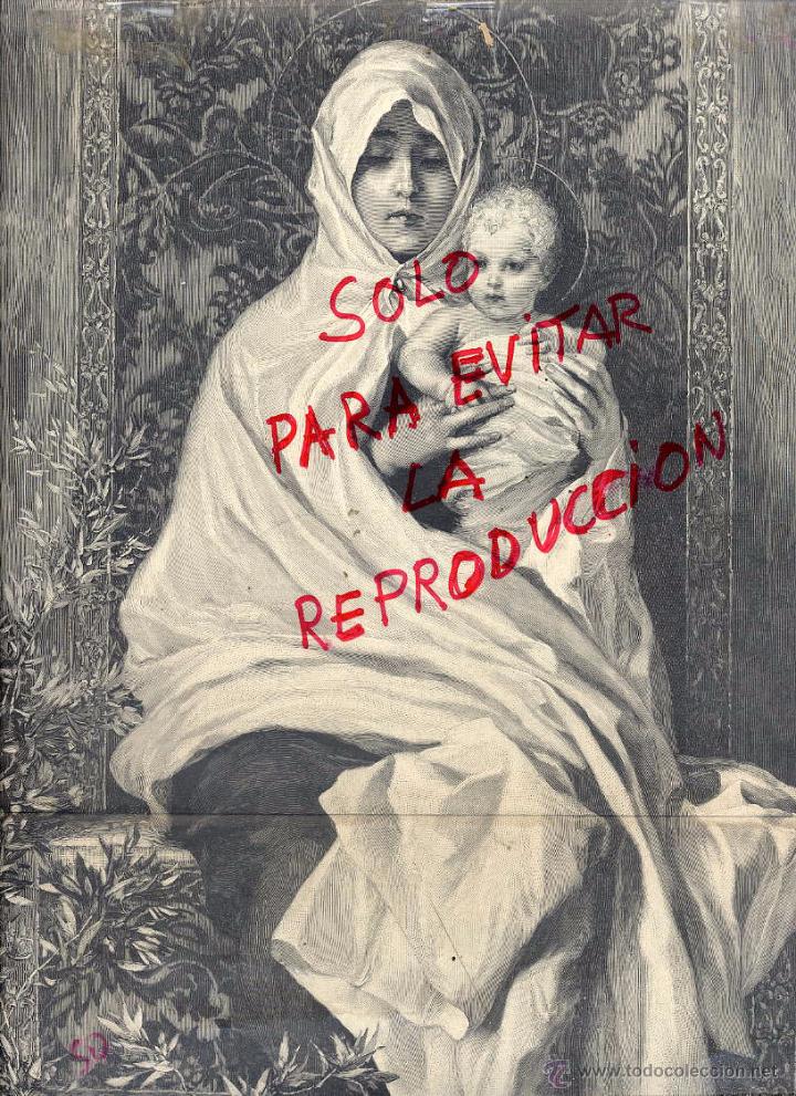 Coleccionismo de Revistas y Peri&oacute;dicos: MADONNA 1896 ILUSTRACION EN 2 HOJAS REVISTA GRAN TAMA&Ntilde;O