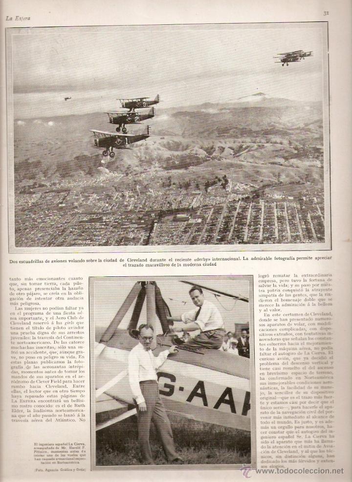 Coleccionismo de Revistas y Peri&oacute;dicos: 1929 CASA CERVANTES BOLONIA CONRADO MASSAGUER AUTOGIRO LA CIERVA CLEVELAND CONDE VILLAMEDIANA O&Ntilde;ATE