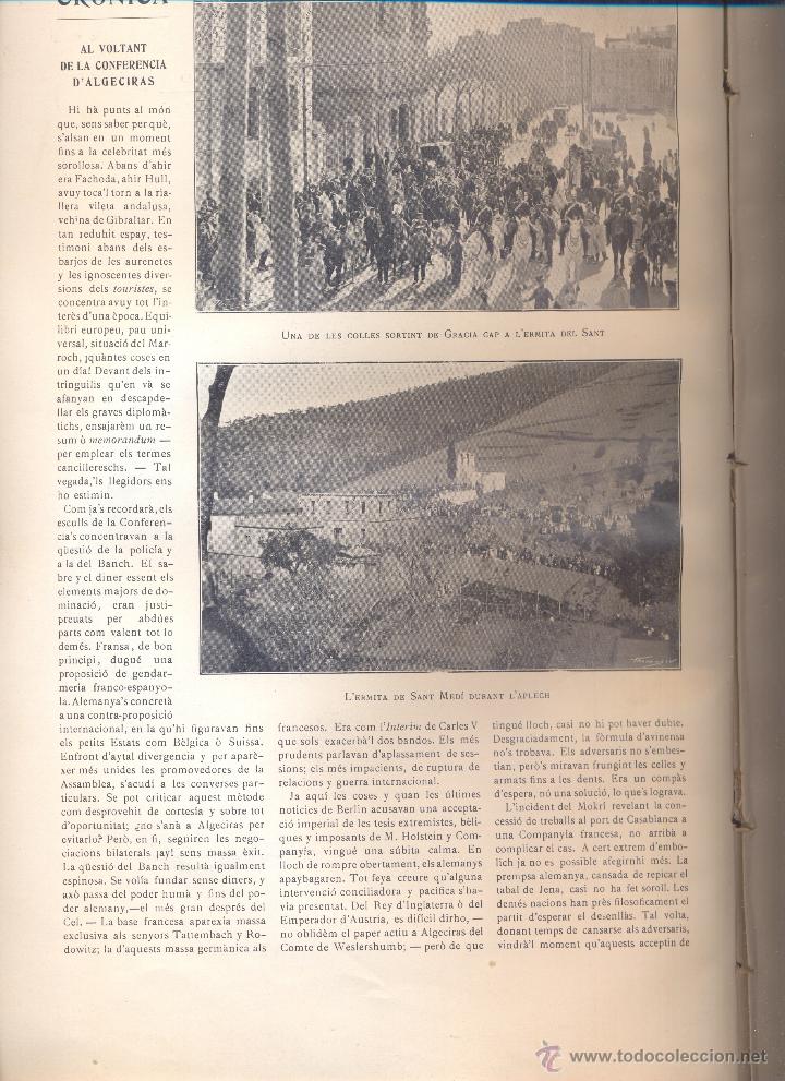 Coleccionismo de Revistas y Peri&oacute;dicos: REVISTA ANY 1906 FOTOS L' APLEC DE SANT MEDI VELODROM DE TERRASSA CICLISME CARRERA CICLISTA TARRASA