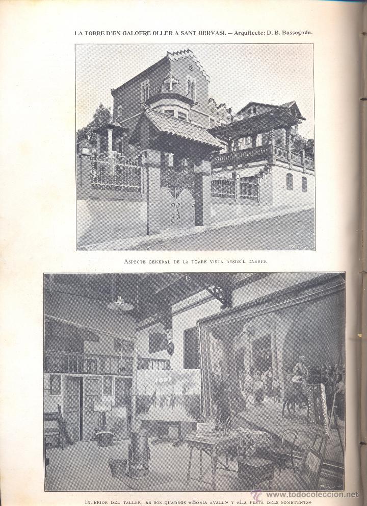 Collection Magazines and Newspapers: REVISTA ANY 1906 ARQUITECTURA MODERNISTA TORRE GALLOFRE OLLER SANT GERVASI ARQUITECTE BASSEGODA