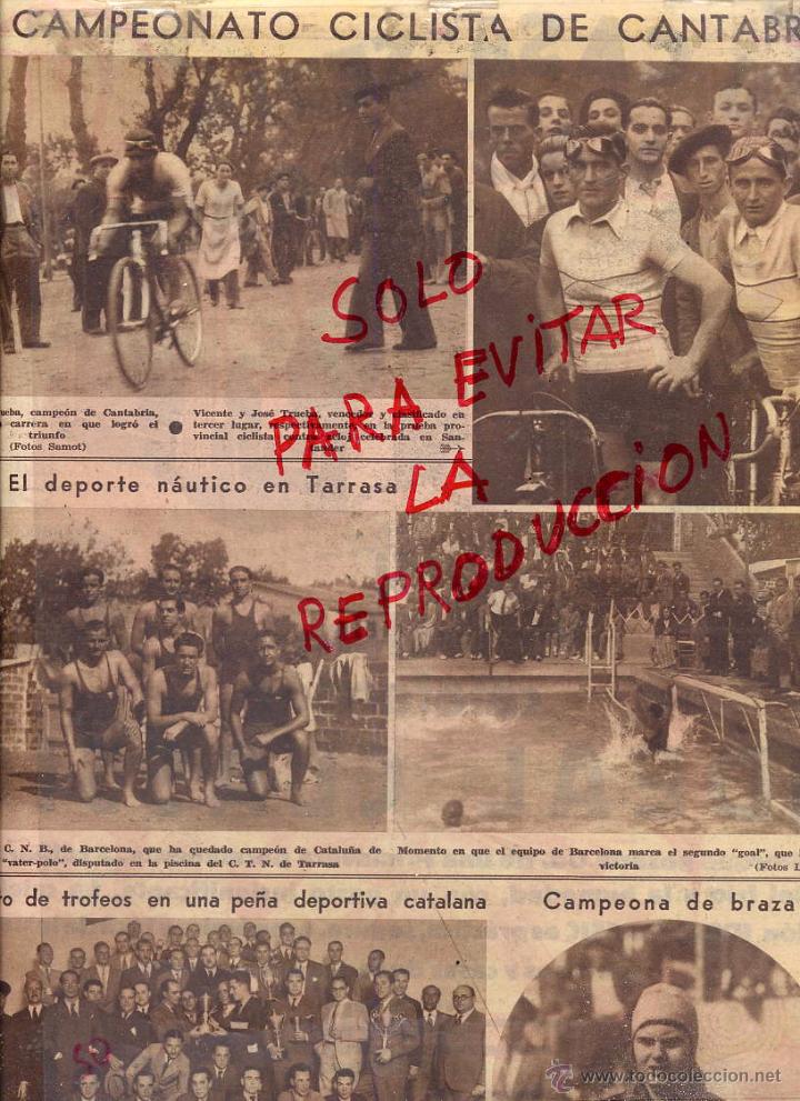 Coleccionismo de revistas y peri&oacute;dicos: CICLISMO 1932  VICENTE TRUEBA VUELTA CANTABRIA -TARRASA VATER-POLO DOLO HOJA REVISTA