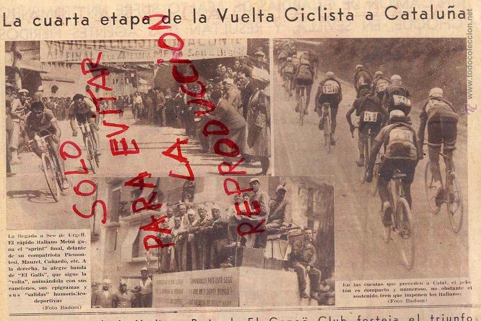 Coleccionismo de Revistas y Peri&oacute;dicos: CICLISMO 1932 VUELTA CICLISTA A CATALU&Ntilde;A  CUARTA ETAPA HOJA REVISTA