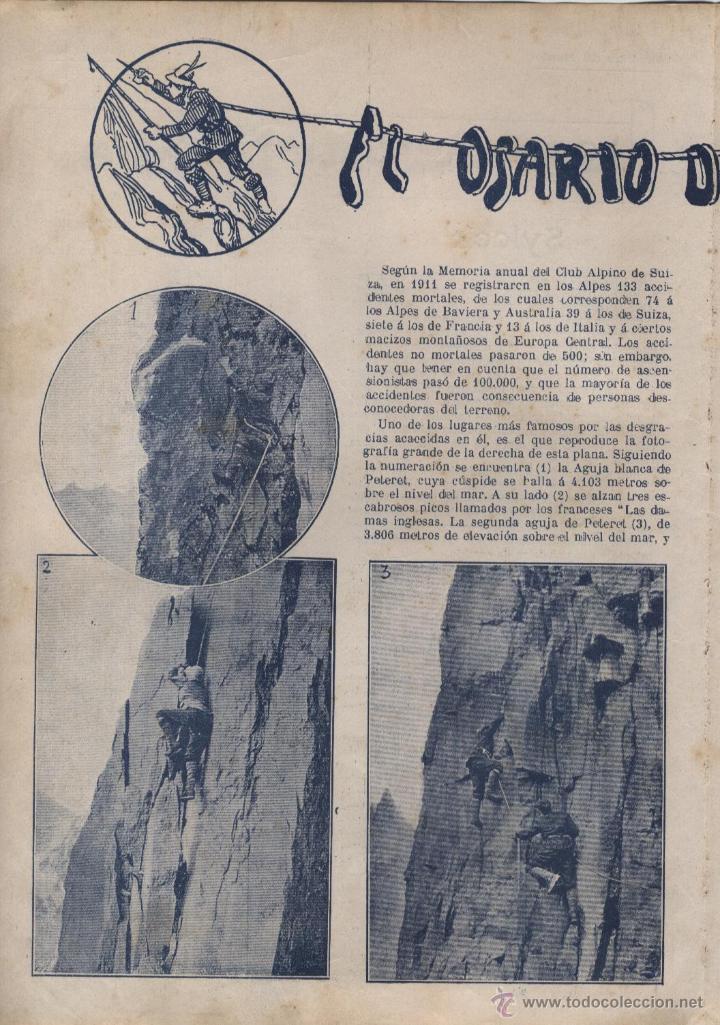 Coleccionismo de revistas y peri&oacute;dicos: * PETERET, ALPES * ALPINISMO * El osario de los temerarios   - 1913