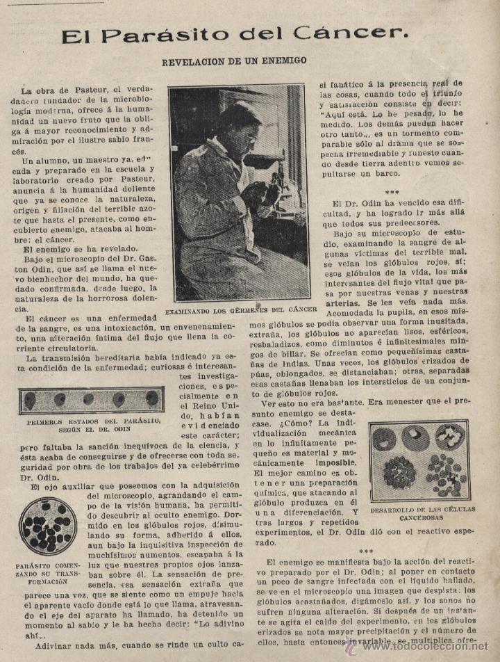 Coleccionismo de Revistas y Peri&oacute;dicos: El par&aacute;sito del c&aacute;ncer - 1913