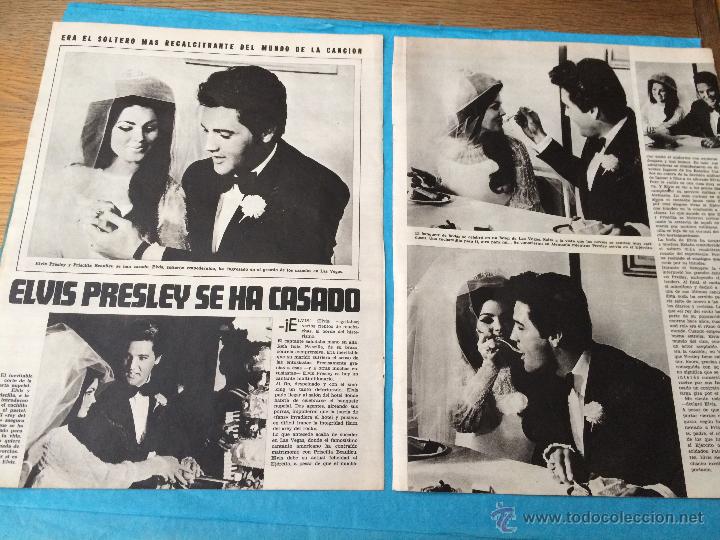 Coleccionismo de revistas y peri&oacute;dicos: LA BODA DE ELVIS PRESLEY - REPORTAJE DE REVISTA - A&Ntilde;O 1967