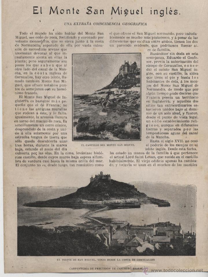 Coleccionismo de Revistas y Peri&oacute;dicos: El monte San Miguel ingl&eacute;s - 1913