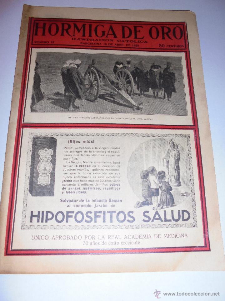 Coleccionismo de revistas y peri&oacute;dicos: LA HORMIGA DE ORO BARCELONA 15 ABRIL 1922 N&ordm; 15 MELILLA MOROS APRESADOS POR LA POLICIA INDIGENA . 32