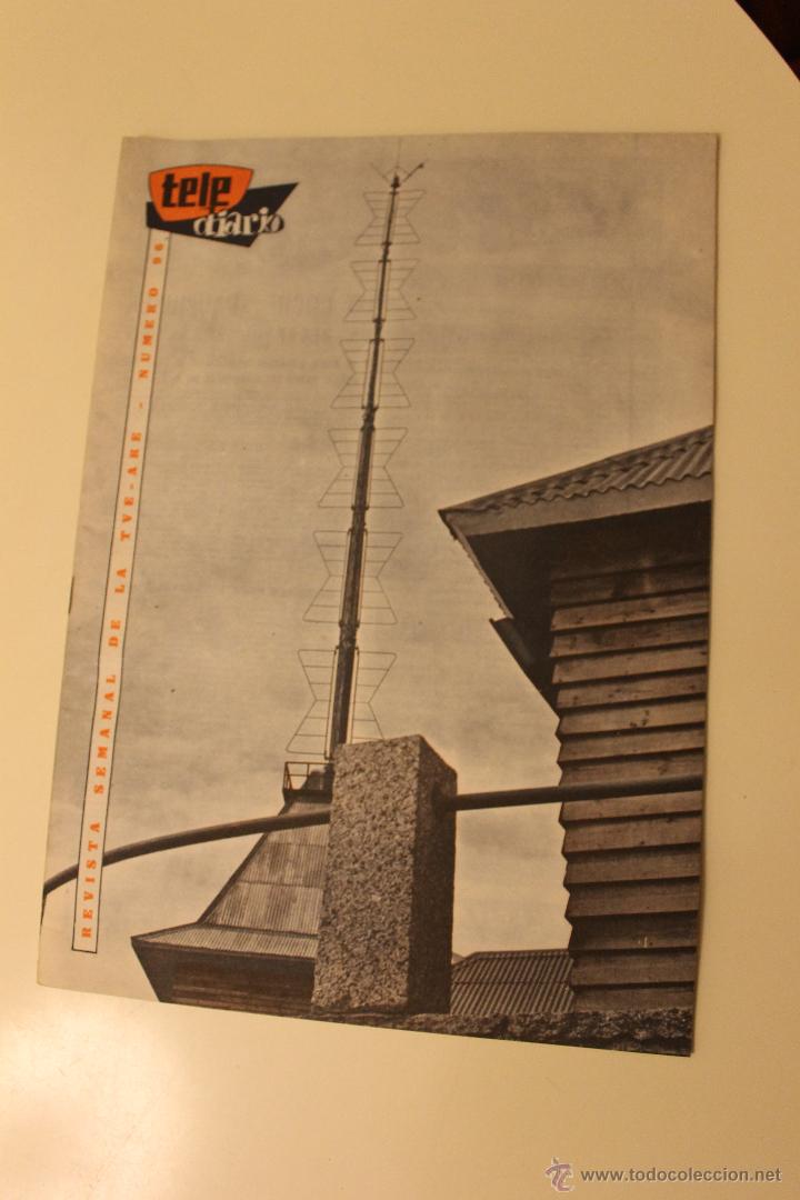 Sammeln von Zeitschriften und Zeitungen: REVISTA SEMANAL DE LA TVE-ARE N&ordm; 96 TELE DIARIO, 1959 ANTENA DE TV EN LAS DOS CASTILLAS