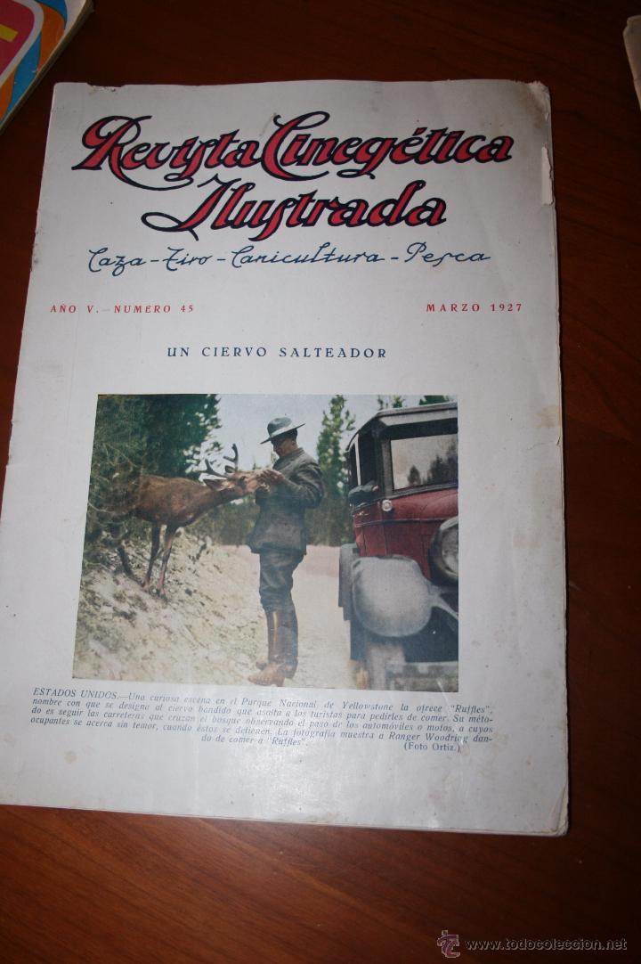 Coleccionismo de Revistas y Peri&oacute;dicos: Revista cineg&eacute;tica ilustrada ao 1927. Caza,pesaca,tiro. 33 p&aacute;gs. Peque&ntilde;a falta en dos hojas