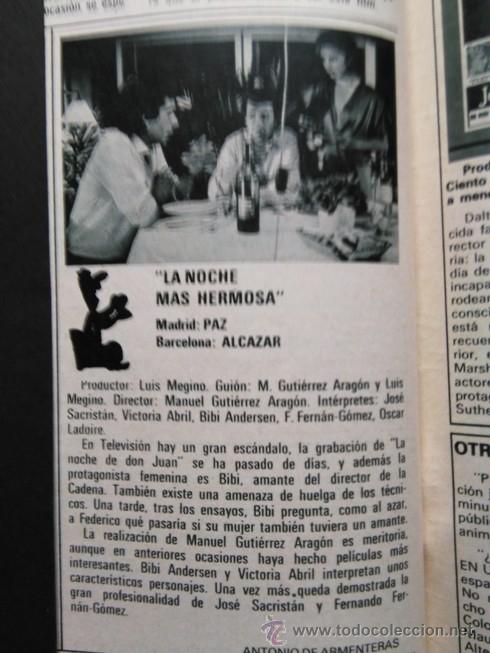 Coleccionismo de revistas y peri&oacute;dicos: recortes victoria abril jose sacristan