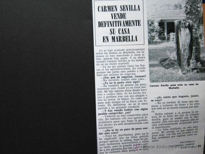Coleccionismo de Revistas y Peri&oacute;dicos: recortes carmen sevilla