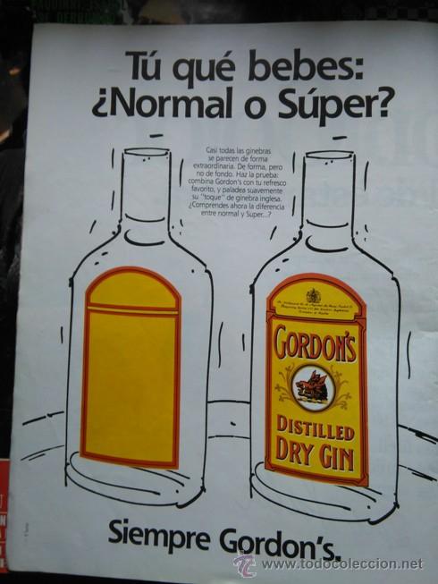 Coleccionismo de revistas y peri&oacute;dicos: recortes anuncio ginebra gin gordons
