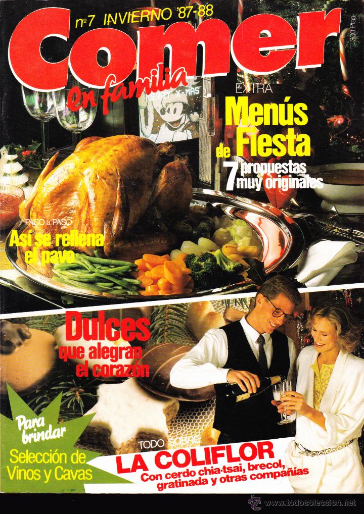 Coleccionismo de revistas y peri&oacute;dicos: REVISTA&middot;&middot;&middot;COMER EN FAMILIA&middot;&middot;&middot;N&ordm; 7&middot;&middot;&middot;INVIERNO 87 - 88&middot;&middot;&middot;MENUS DE FIESTA....