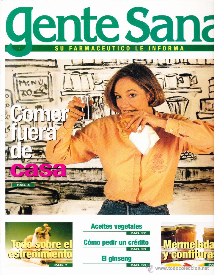 Colecionismo de Revistas e Jornais: REVISTA&middot;&middot;GENTE SANA&middot;&middot; SU FARMACEUTICO LE INFORMA&middot;&middot; N&ordm; 8