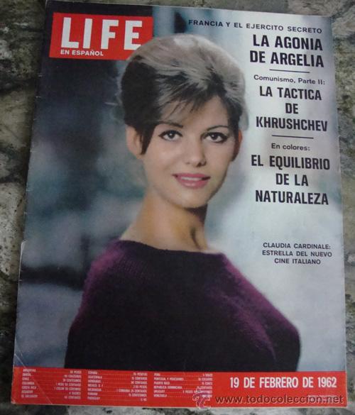 Coleccionismo de Revistas y Peri&oacute;dicos: REVISTA LIFE EN ESPA&Ntilde;OL - 19 DE FEBRERO 1962 - CINE ITALIANO - ARGELIA - PORTADA CLAUDIA CARDINALE
