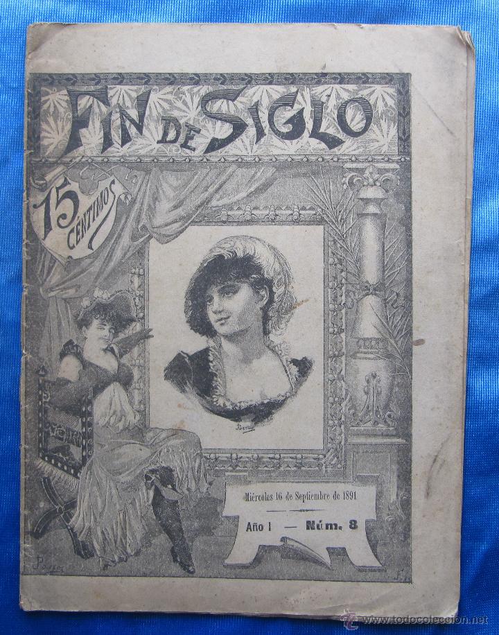 Coleccionismo de revistas y peri&oacute;dicos: REVISTA FIN DE SIGLO. A&Ntilde;O I N&ordm; 8. SEPTIEMBRE DE 1891.