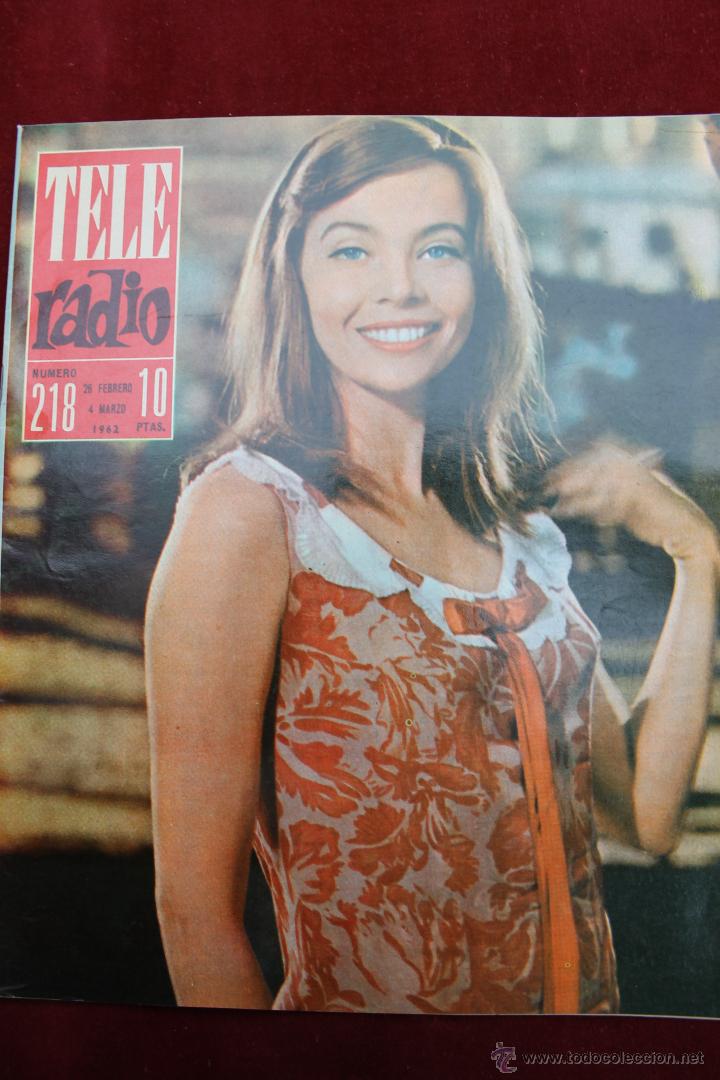 Collectionnisme de Revues et Journaux: REVISTA TELERADIO N&ordm; 218 1962 LESLIE CARON PROTAGONISTA DE LA PELICULA FANNY