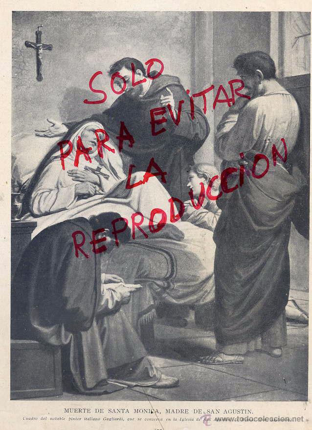 Coleccionismo de Revistas y Peri&oacute;dicos: SANTA MONICA 1929 MUERTE, MADRE SE SAN AGUSTIN ILUSTRACION HOJA REVISTA