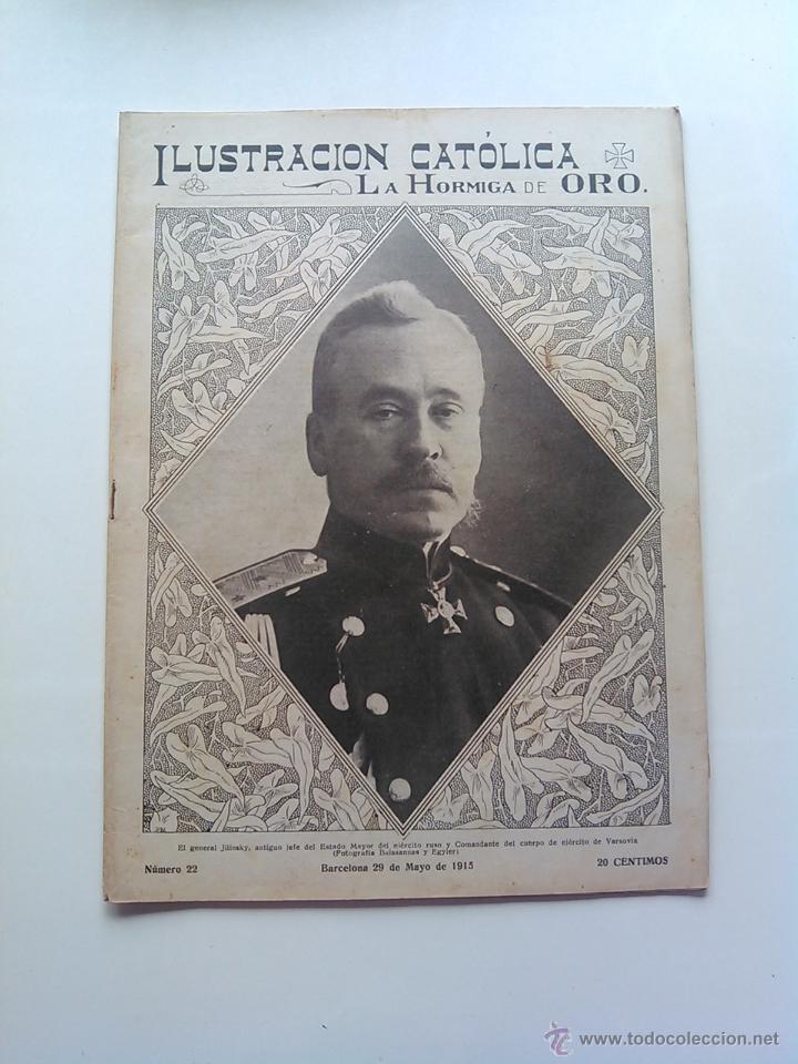 Coleccionismo de revistas y peri&oacute;dicos: LA ILUSTRACION CATOLICA. LA HORMIGA DE ORO. N&ordm;22 29 MAYO 1915 I GUERRA MUNDIAL