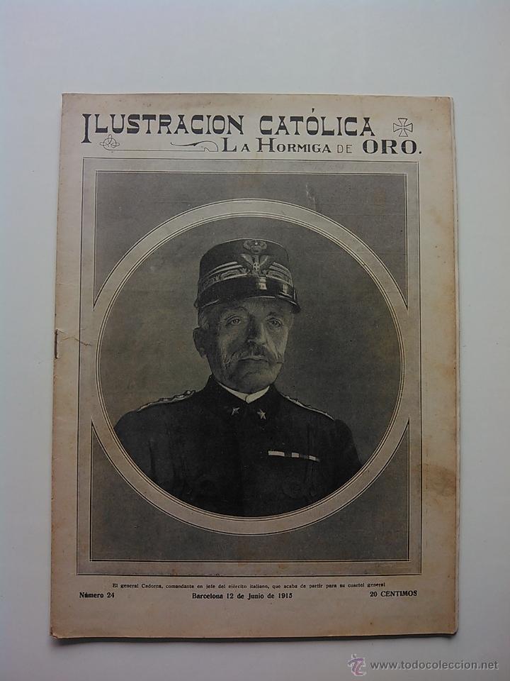 Coleccionismo de revistas y peri&oacute;dicos: LA ILUSTRACION CATOLICA. LA HORMIGA DE ORO. N&ordm;24 12 JUNIO 1915 I GUERRA MUNDIAL