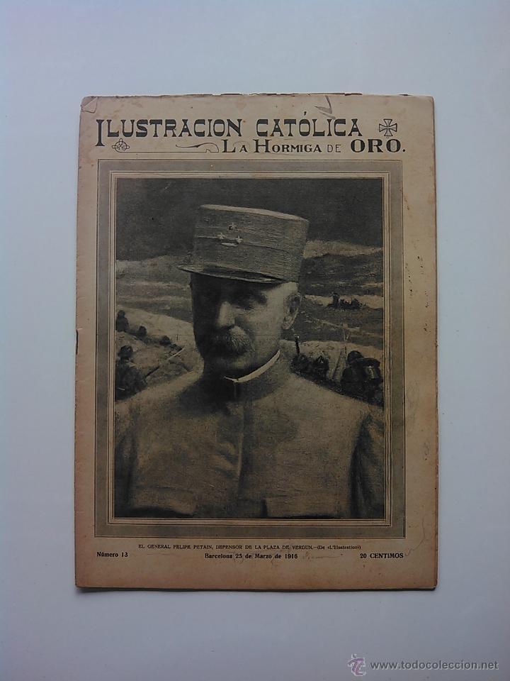 Coleccionismo de revistas y peri&oacute;dicos: LA ILUSTRACION CATOLICA. LA HORMIGA DE ORO. N&ordm;13 25 MARZO 1916 I GUERRA MUNDIAL