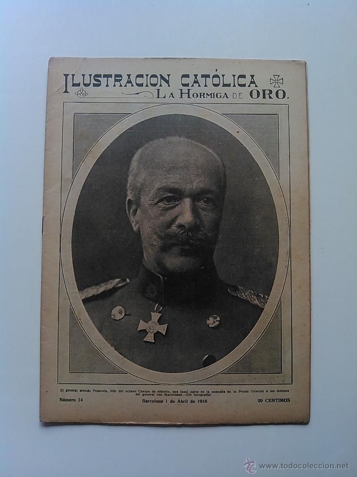Coleccionismo de revistas y peri&oacute;dicos: LA ILUSTRACION CATOLICA. LA HORMIGA DE ORO. N&ordm;14 1 ABRIL 1916 I GUERRA MUNDIAL