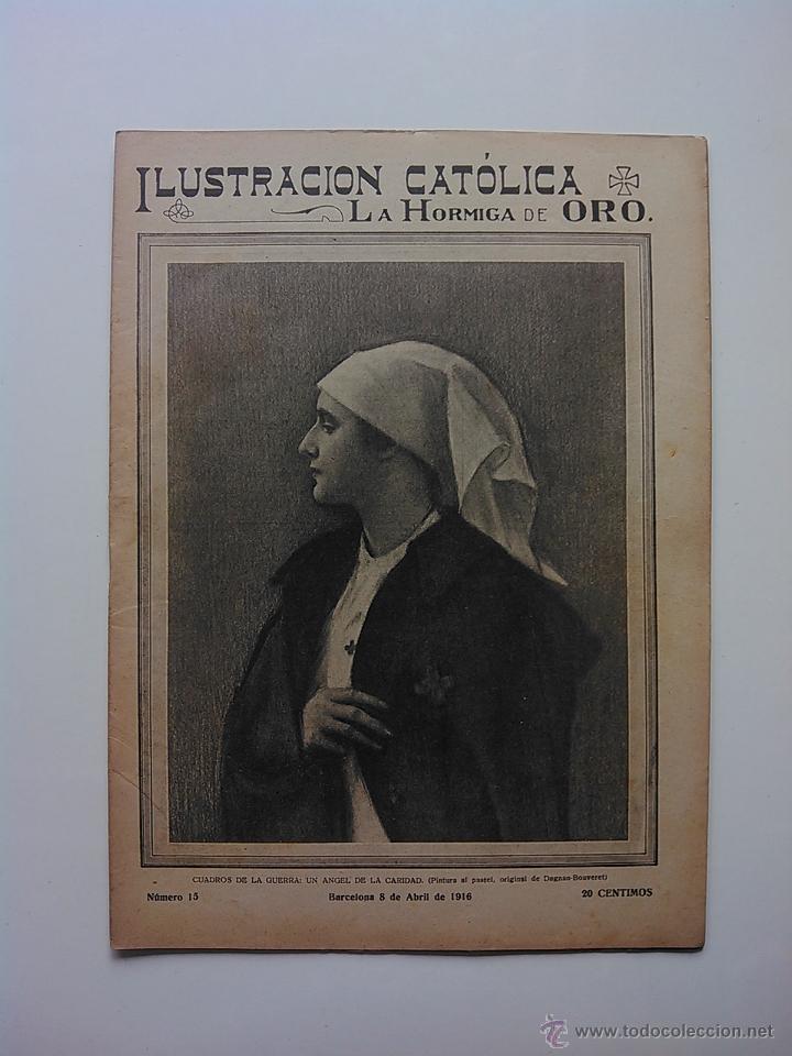 Coleccionismo de revistas y peri&oacute;dicos: LA ILUSTRACION CATOLICA. LA HORMIGA DE ORO. N&ordm;15 8 ABRIL 1915 I GUERRA MUNDIAL