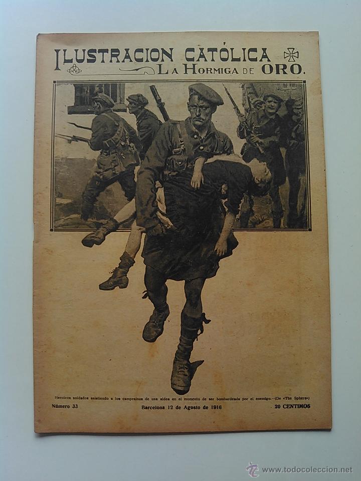 Coleccionismo de revistas y peri&oacute;dicos: LA ILUSTRACION CATOLICA. LA HORMIGA DE ORO. N&ordm;33 12 AGOSTO 1916 I GUERRA MUNDIAL