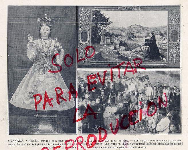 Coleccionismo de revistas y peri&oacute;dicos: GRANADA 1922 GAUCIN NI&Ntilde;O JESUS Y FUENTE RETAL HOJA REVISTA