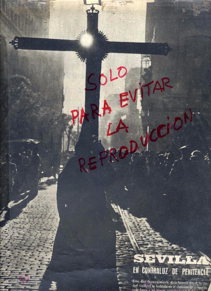 Coleccionismo de Revistas y Peri&oacute;dicos: SEVILLA 1953 SEMANA SANTA 2 HOJAS REVISTA