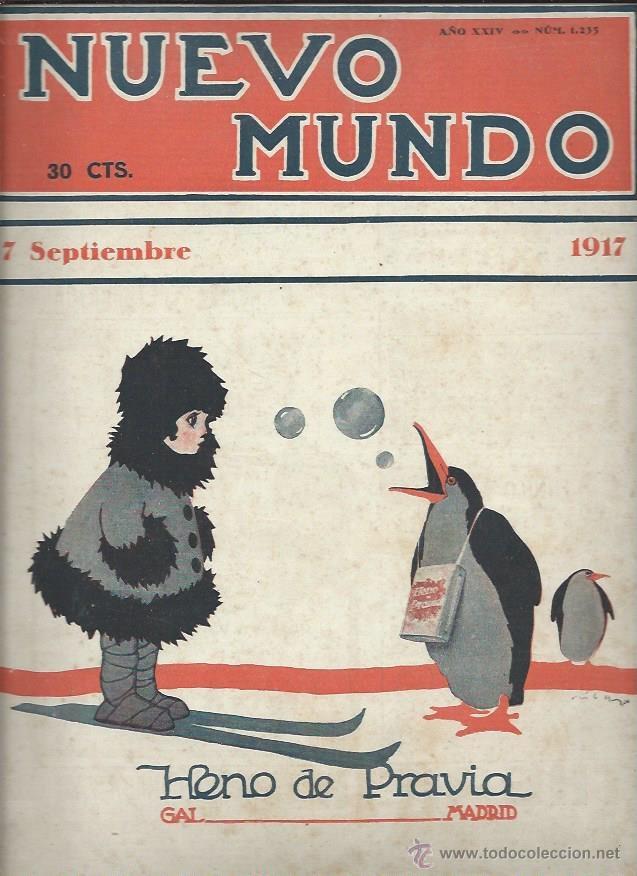 Collezionismo di Riviste e Giornali: REVISTA POPULAR ILUSTRADA NUEVO MUNDO A&Ntilde;O XXIV N&ordm; 1235 7 SEPTIEMBRE 1917, DE LA GUERRA, LEER