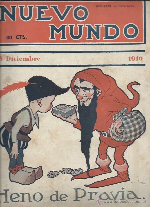 Sammeln von Zeitschriften und Zeitungen: NUEVO MUNDO REVISTA POPULAR ILUSTRADA A&Ntilde;O XXIII N&ordm; 1196 8 DE DICIEMBRE 1916, DE LA GRAN GUERRA, LEER