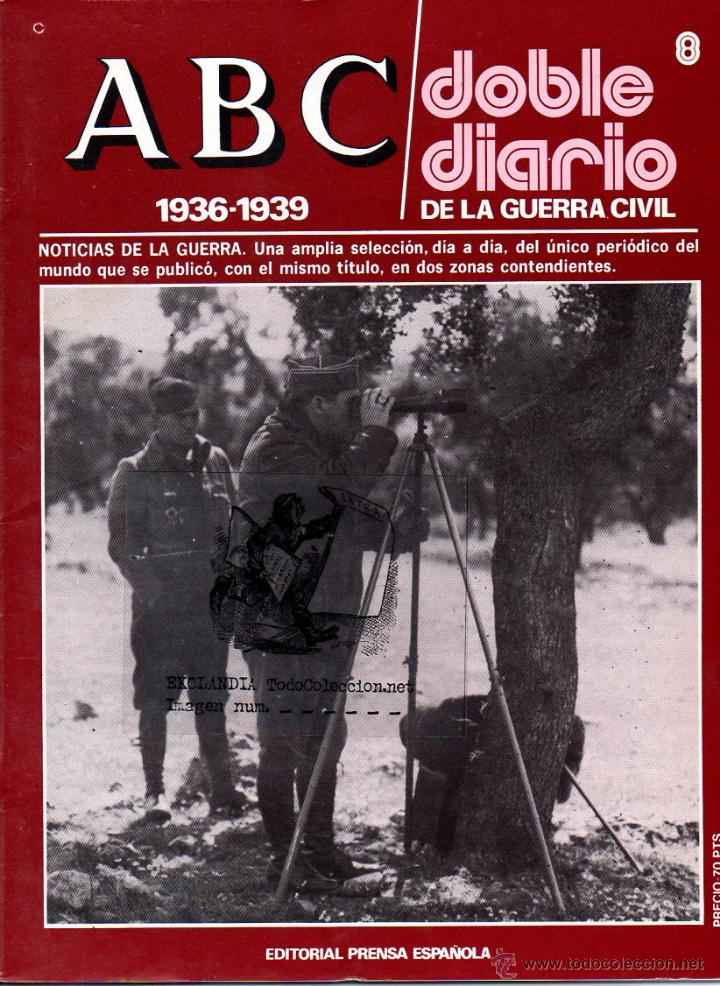 Coleccionismo de revistas y peri&oacute;dicos: 08 DD ABC DOBLE DIARIO GUERRA CIVIL ESPA&Ntilde;OLA EKL RELATOS DE DOS FRENTES V3