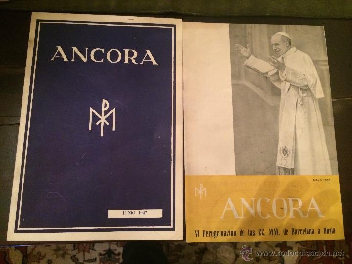 Colecionismo de Revistas e Jornais: Antiguas 2 revistas Ancora a&ntilde;os 50, Peregrinaci&oacute;n del papa de Barcelona a Roma