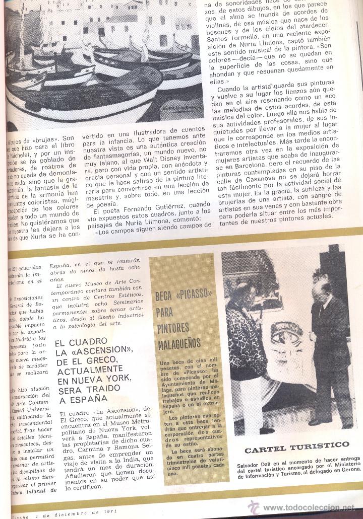 Collection Magazines and Newspapers: REVISTA A&Ntilde;O 1971 ANTONIO BUERO VALLEJO FUNDACION JUAN MARCH NURIA LLIMONA SALVADOR DALI CARTELISTA