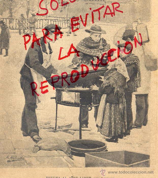 Coleccionismo de Revistas y Peri&oacute;dicos: ESTUFA AL AIRE LIBRE 1895 ILUSTRACION ANDRADE HOJA REVISTA